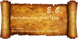 Bartakovics Otília névjegykártya